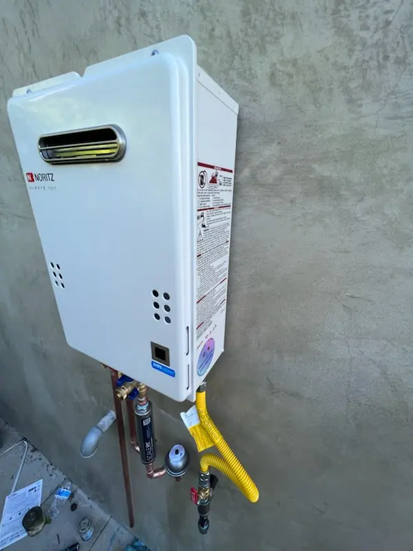 Tankless water heater installation for Annie Laurie Gardens homes